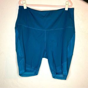 All in Motion 2X Teal Bike Shorts